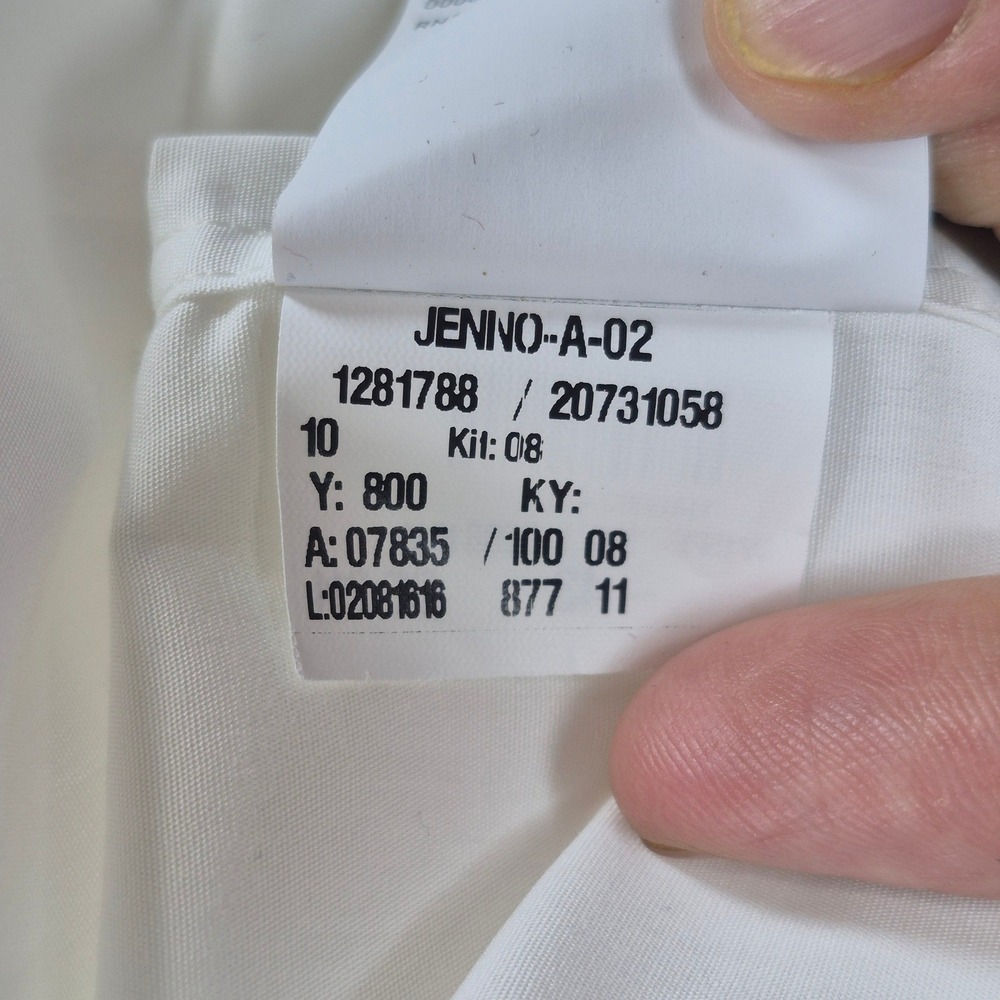 Hugo Boss Dress Shirt Mens 17 White Jenno Slim Fit Easy Iron - Picture 9 of 12